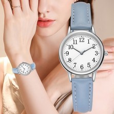 Hanyang Mor 2023 Yeni Moda Kadın Saatler Basit Küçük Bayanlar Bilek Saatler Kadın Deri Kayış Bilezik Izle Kadın Relogio Feminino (Yurt Dışından)