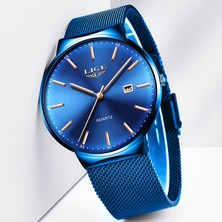 Hanyang Gümüş Mavi Lıge 2022 Yeni Erkek Saatler En Lüks Marka Adam Moda Mavi Kuvars Bilek Izle Erkekler Için Spor Su Geçirmez Izle Relogio Masculino (Yurt Dışından)