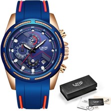 Hanyang Tüm Mavi Lıge Yeni Erkek Saatler Üst Marka Lüks Mavi Silikon Kayış Su Geçirmez Izle Spor Chronograph Kuvars Kol Saati Relogio Masculino (Yurt Dışından)