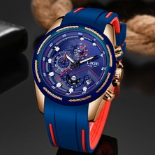 Hanyang Tüm Mavi Lıge Yeni Erkek Saatler Üst Marka Lüks Mavi Silikon Kayış Su Geçirmez Izle Spor Chronograph Kuvars Kol Saati Relogio Masculino (Yurt Dışından)