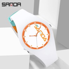 Hanyang Beyaz Mavi B Sanda Bayan Izle Kuvars Yaratıcı Spor Saat Öğrenci Su Geçirmez Izle Kauçuk Saat Çocuk Saat Bayan Izle Orologio Donna (Yurt Dışından)