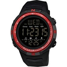 Hanyang Siyah Kırmızı Sanda Erkekler Için Lüks Üst Marka Saatler Spor Izle Askeri Ordu Elektronik LED Dijital Kol Saati Relogio Masculino Erkek Saat (Yurt Dışından)