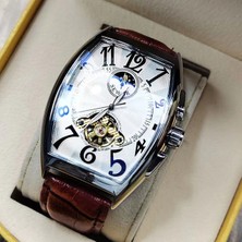 Hanyang MM71202 Lüks Otomatik Mekanik Saatler Erkekler Için Kol Saati Tourbillon  Bilek Saati Erkek Aydınlık Tonneau Adam Kol Saati (Yurt Dışından)
