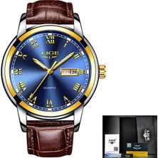 Hanyang Altın Mavi Lıge Moda Saatler Erkekler Aydınlık Su Geçirmez Spor Izle Adam Kuvars Kol Saati Lüks Marka Saat Erkekler Chronograph Horloge Mannen (Yurt Dışından)