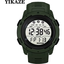 Hanyang Ordu Yeşil Reloj Hombre Açık Dijital Saatler Spor LED Erkekler Büyük Kadran Yuvarlak Izle Aydınlık Rahat Saat Çok Fonksiyonlu Bilek Kronometre 2022 (Yurt Dışından)