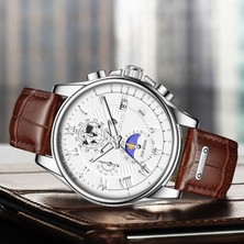 Hanyang Altın Mavi Lıge Moda Saatler Erkekler Aydınlık Su Geçirmez Spor Izle Adam Kuvars Kol Saati Lüks Marka Saat Erkekler Chronograph Horloge Mannen (Yurt Dışından)