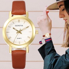 Hanyang Kahverengi-Siyah 2021 En Lüks Marka Bayan Bilezik Saatler Moda Stil Kadın Izle Deri Analog Kuvars Bilek Izle #yy Reloj Mujer Saat (Yurt Dışından)