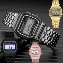 Hanyang 493 Kırmızı Erkek Izle Moda LED Dijital Saatler Adam Spor Askeri Kol Saatleri Vintage Paslanmaz Çelik Bileklik Elektronik Saat Reloj (Yurt Dışından)