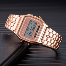 Hanyang 493 Kırmızı Erkek Izle Moda LED Dijital Saatler Adam Spor Askeri Kol Saatleri Vintage Paslanmaz Çelik Bileklik Elektronik Saat Reloj (Yurt Dışından)