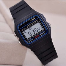 Hanyang Siyah Plastik Kadın Erkek Unisex Izle Altın Gümüş Siyah Vintage LED Dijital Spor Askeri Kol Saatleri Elektronik Dijital Mevcut Hediye Erkek (Yurt Dışından)