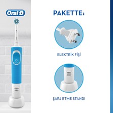 Oral-B D100 Vitality Cross Action Şarjlı Diş Fırçası - Mavi