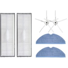 Srfn Ticaret S7 Maxv Beyaz Uyumlu Yedek Hepa Filtre Yan Fırça Mop Bez - 6 Parça