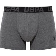 U.S. Polo Assn. Erkek Siyah - Antrasit -Baskılı 3'lü Boxer