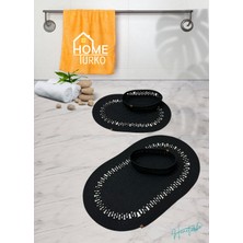 Home Turko 2'Li Takım Jüt, Hasır, Paspas, Banyo Paspası, Banyo Paspas Takımı Ve Banyo Sepeti