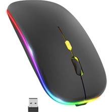 Ulu Bilgisayar Orn Kablosuz Fare Wireless Bluetooth Mouse 4 Tuşlu Renk Sessiz Şarj Edilebilir