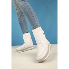 Incim ® |wintfest Kadın Beyaz Içi Kürk Kaydırmaz Termal Taban Cırtlı Çizme Günlük Yağmur & Kar Botu