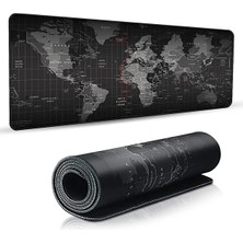 70x30 Cm Dünya Desenli Büyük Boy Gaming Mouse Pad Kaydırmaz Taban