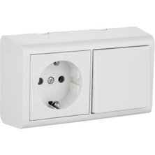 Ovivo Sıva Üstü Anahtar + Topraklı Priz Ovivo Nivo