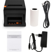 Foyou 80MM Usb+Lan Makbuz Yazıcısı Otomatik Kesicili Pos - Siyah (Yurt Dışından)