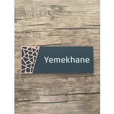 Yön Reklam Antrasit Rose Gold Pattern Seri Yemekhane Kapı Isimliği