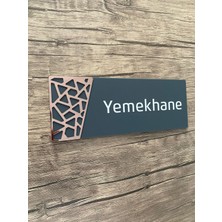 Yön Reklam Antrasit Rose Gold Pattern Seri Yemekhane Kapı Isimliği