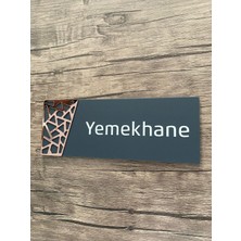 Yön Reklam Antrasit Rose Gold Pattern Seri Yemekhane Kapı Isimliği