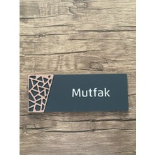 Yön Reklam Antrasit Rose Gold Pattern Seri Mutfak Kapı Isimliği