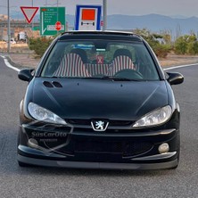 Peugeot 206 206+ 1998-2012 Uyumlu Üniversal Astra H Lip Esnek Ön Lip 2 Parça Tampon Altı Dil Karlık Ön Ek