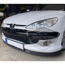 Peugeot 206 206+ 1998-2012 Uyumlu Üniversal Astra H Lip Esnek Ön Lip 2 Parça Tampon Altı Dil Karlık Ön Ek