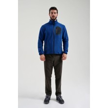 Exuma 2312003 Erkek Royal Blue Tam Fermuarlı Polar
