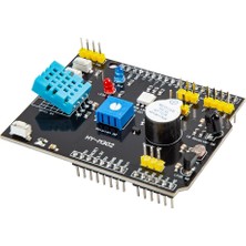 Arduino Çok İşlevli Sensör Shield 9 Özellik 1 Arada DHT11 LM35 (Arduino ile Uyumu)