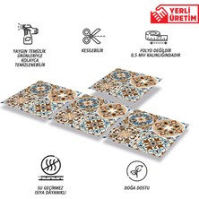 Tink Kendinden Yapışkanlı Banyo Mutfak Kaplama Fas 010 Karma Desenli Pvc Karo 30X30 cm (11 Adet) 1m2