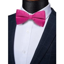 Trenderrs Erkek Düz Renk Saten Papyon