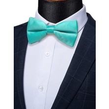 Trenderrs Erkek Düz Renk Saten Papyon