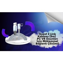 Cosmostech Meta Quest Sanal Gerçeklik Gözlüğü için Link Kablosu 1/2/3/Pro/Pico Uyumlu 3.2 Hızlı Data Kablosu 5m – G