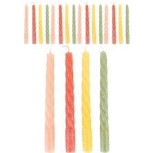 Kına Atölyesi Renkli Kına Gecesi Pasta Mumu 20 Adet