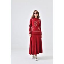 FTZ Women Kadın Etekli Takım  Bordo 20559