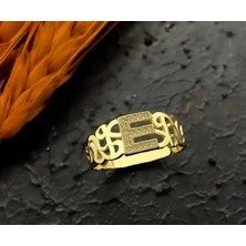 ÇGK KUYUMCULUK E Harf Altın Yüzük CGKYZK0160