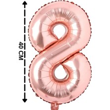 Tinky Winky Folyo Balon 8 Rakamı Helyum Balon Parti Süs 40 cm