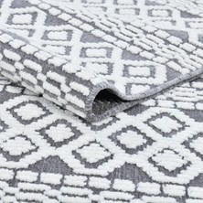 Giza Home Chenille Gri Yumuşak Yıkanabilir Çocuk Odası Oturma Odası Salon Mutfak Halısı N2 120 x 180 cm