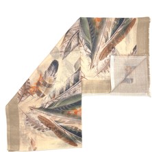 Naz Ipek Çiçekli Desenli Dijital Baskılı Pamuklu Şal 180X70 cm Tesettür
