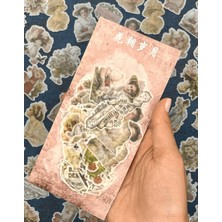 Kağıt Gemi Dükkan Vintage Victoria Sanatı ve Çiçekleri Desenli 60 Adet Sticker Set çıkartma etiket bullet Journal