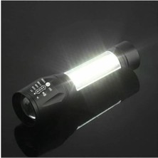 Kenko Ultra Güçlü USB Şarjlı El Feneri 2500 Lumen 5W Cob LED Avcılık Kamp Feneri Deprem Çantalık Fener