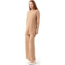 Mizalle Bsc Rayon Triko Camel Tunik