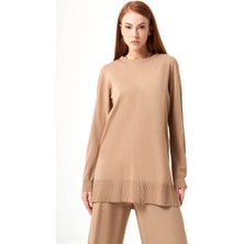 Mizalle Bsc Rayon Triko Camel Tunik