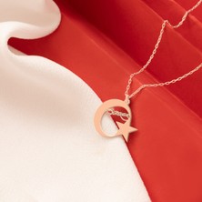 Dkmn Silver Atatürk Imzalı Ay Yıldız Gümüş Kolye