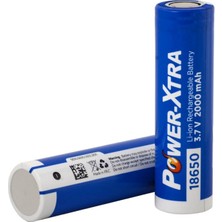 Power-Xtra 3.7V Li-Ion 18650 2000 Mah Şarjlı Pil