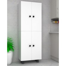 Home Gallery 1. Sınıf Mdf 6 Bölmeli 4 Kapaklı Çok Amaçlı Dolap Kiler Banyo Mutfak Dolabı