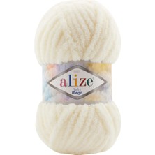 Alize Softy Mega 62 Açık Krem El Örgü Ipliği