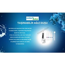 Waterpulse Kablosuz Pro V580 Water Flosser 320ml Taşınabilir Diş/Protez Bakım Ve Ağız Duşu Beyaz